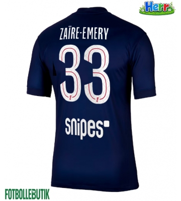 Paris Saint-Germain Warren Zaire-Emery #33 Hemmatröja 2025-26 Kortärmad